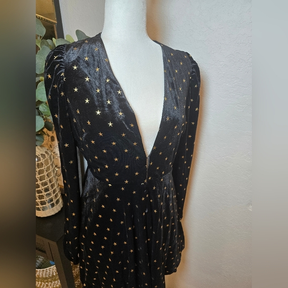 Buddy Love Black Dress with Gold Star Pattern - Picture 8 of 9